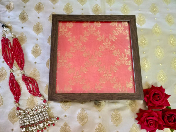 Red Banarasi Jewellery Box