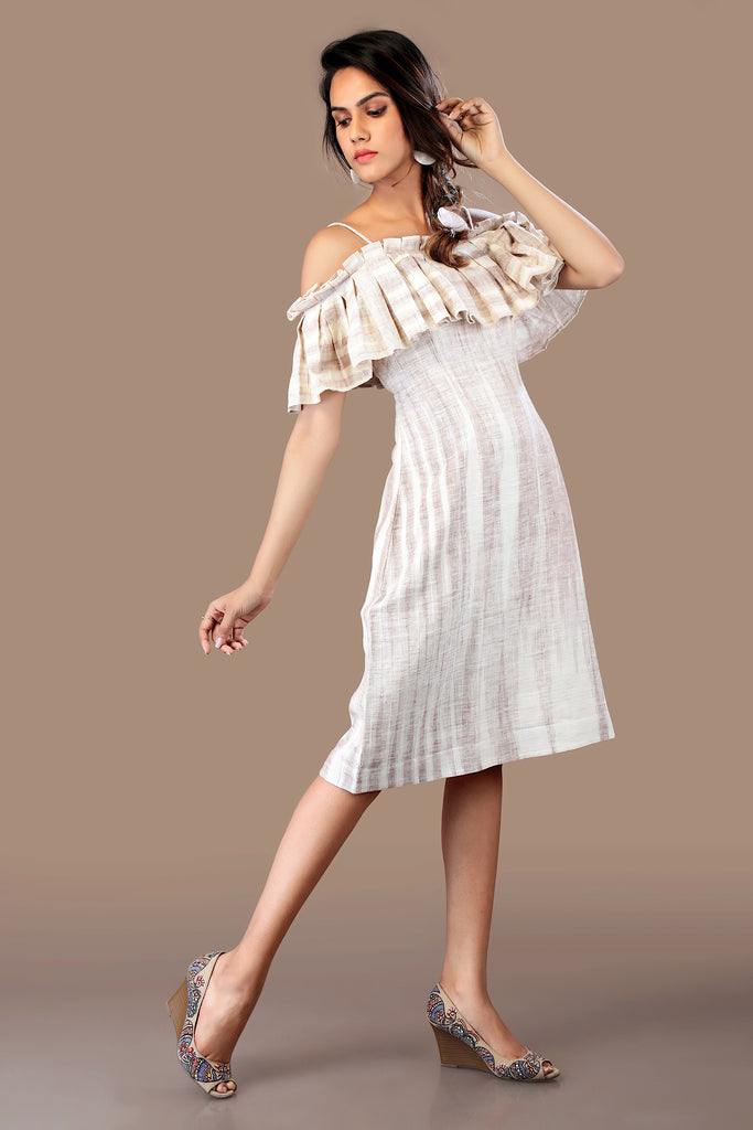 Pastel Ivory Handwoven & Organic Shift Dress
