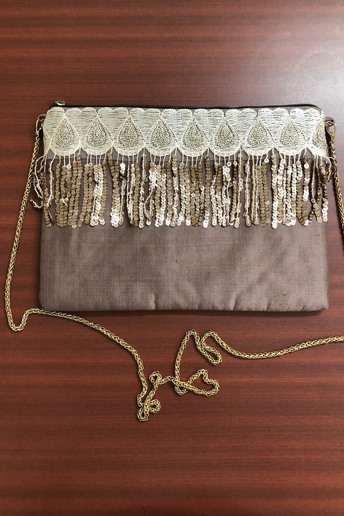 Taupe Sling/Clutch Bag