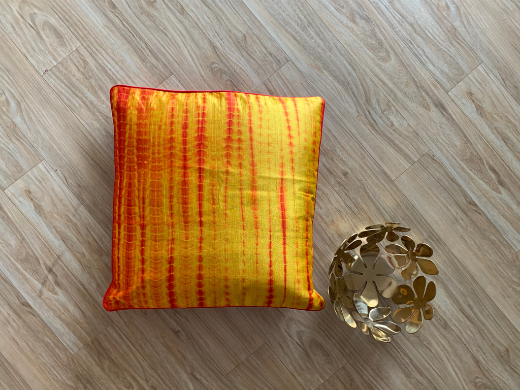 Saffron Shibori  Cushion Cover