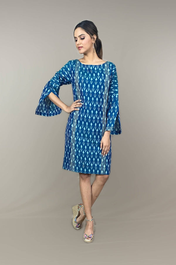  Ikat Blue Handwoven Natural Dye Dress