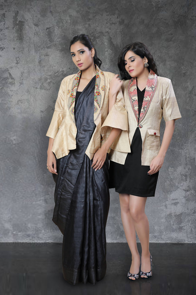 Indo Western Jacket Dress with Flared Pants - Palki Boutique