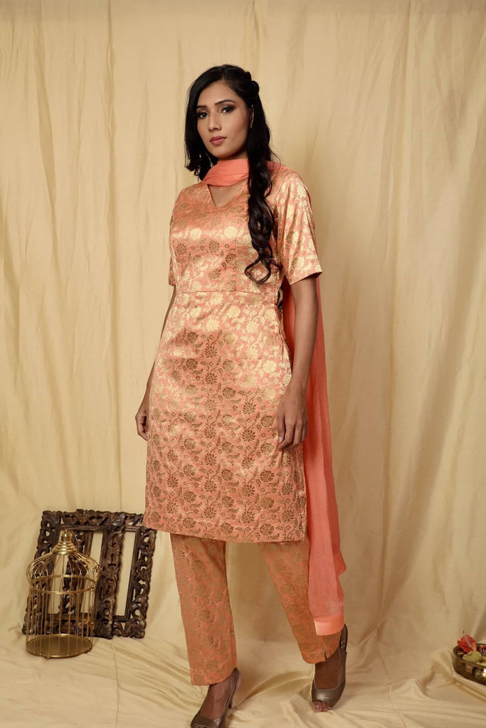 Buy Hot Pink Banarasi Brocade Pants and Matching Raw Silk Kurta Online in  India - Etsy